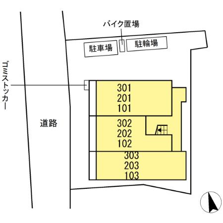 セジュール西台４の区画図