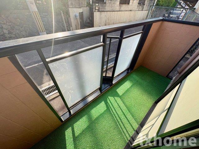 サンハイツ千原Ⅱのバルコニー|広々としたバルコニーです
