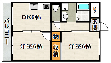 アパルトマン松栄の間取り