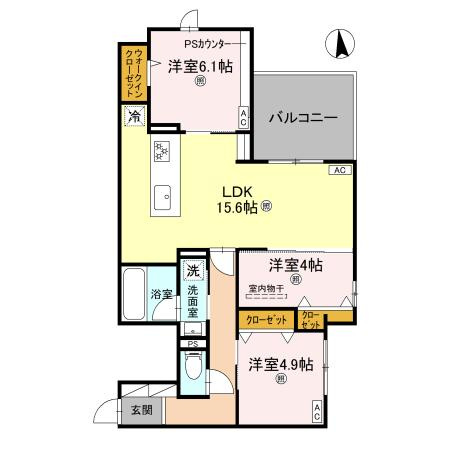 ココルトリシアの間取り