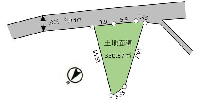 日進市岩藤町一ノ井の売地の区画図