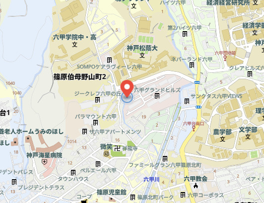 六甲グランドヒルズ2号館の地図