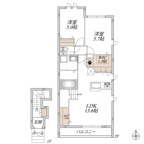 （仮称）足立区一ツ家１丁目メゾンの間取り