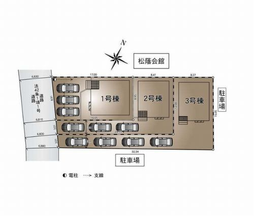 【区画図】 | 【仲介手数料０円】厚木市愛名第10　新築一戸建て　全3棟 | 厚木市愛名第10　新築一戸建て　全3棟