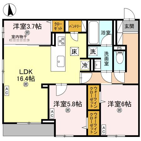 ココルトリシアの間取り