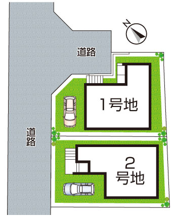枚方市藤阪元町　第2期　新築一戸建ての区画図|全2区画