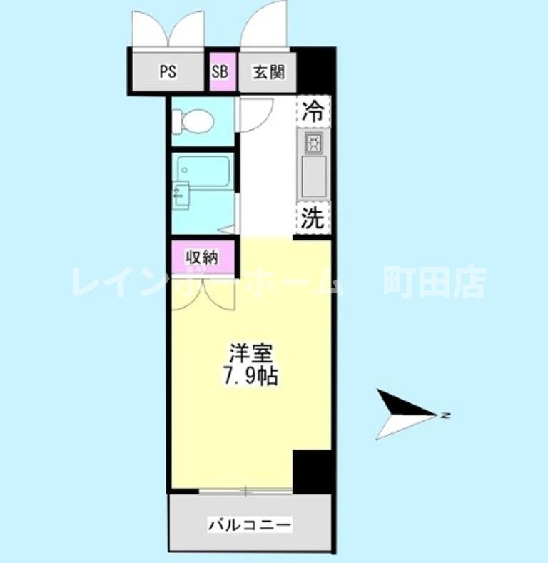 グランメール町田※初期費用分割あと払いサービス利用可能物件の間取り