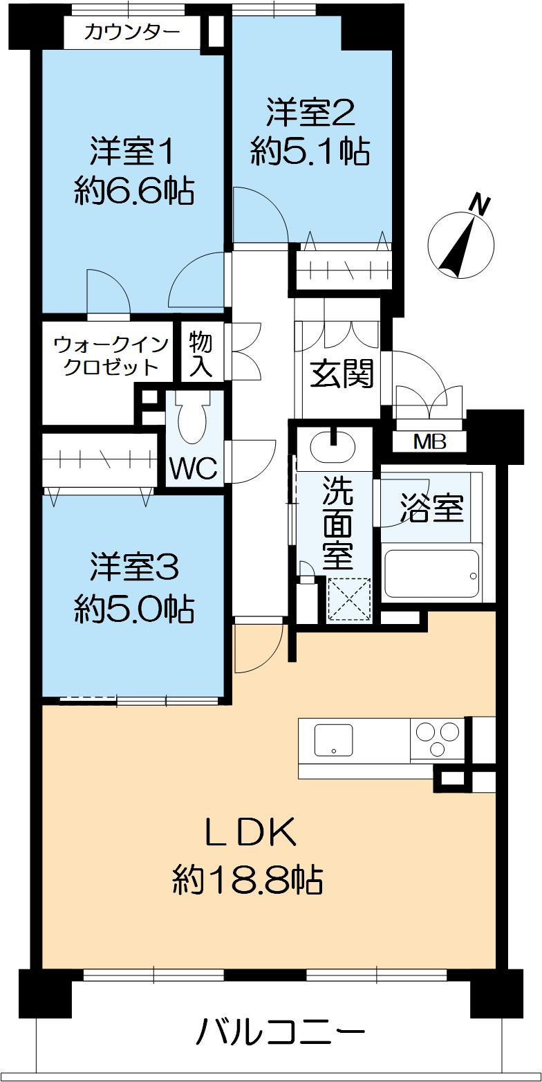 ステイツ岡本・甲南山手の間取り