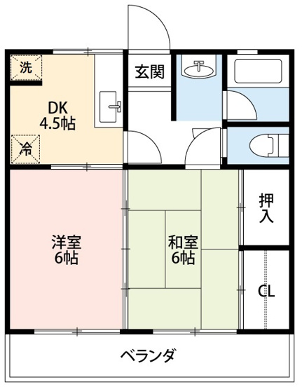 【間取り】 | コーポ北門