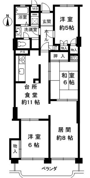 グランドハイツ甲陽園の間取り
