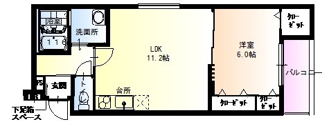 【間取り】 | フジパレス諏訪ノ森Ⅵ番館