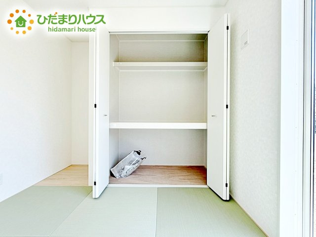 【収納】 | 東海村亀下第1　新築戸建　1号棟 | 和室にも大容量のクローゼット完備！
お布団やお子様のおもちゃなどがスッキリ収納できますね(^^♪