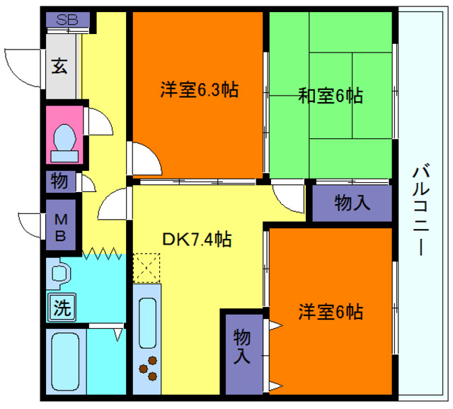 ハイム屋敷本の間取り