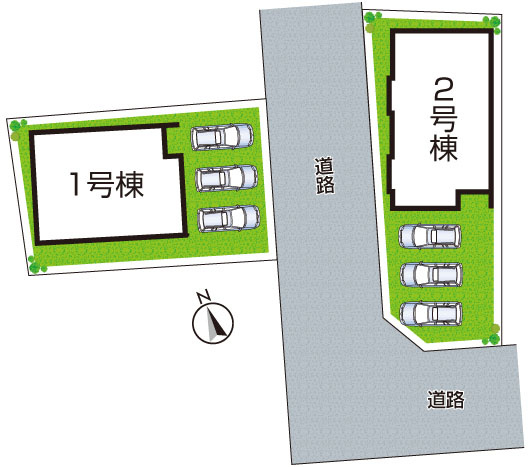 加古川市尾上町口里　第12期　新築一戸建ての区画図|全2区画