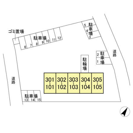 エクセルハイム海宝の区画図