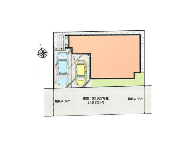 【区画図】 | 富士見市羽沢1丁目　新築一戸建住宅　全1棟　(ふじみ野店) | 2台駐車でき、セカンドカーをお持ちの方やお車での来客が多い方にもおすすめです(車種により異なります)。※図面を基に作成しています。現況と異なる場合は現況を優先いたします。