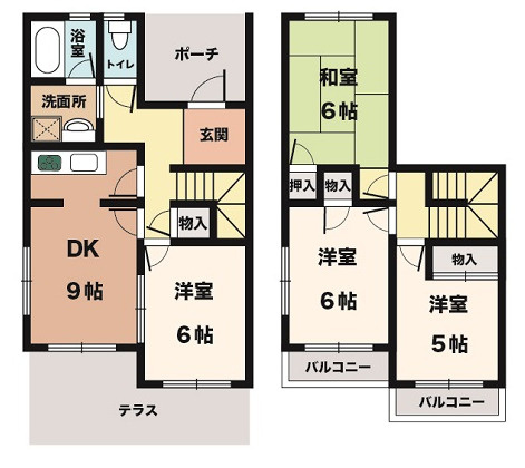 タウンハウス今寺Ⅱの間取り