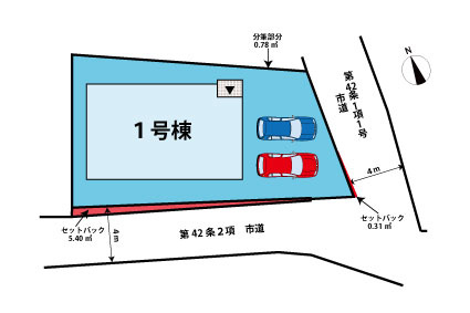 前原北4丁目　新築戸建の区画図