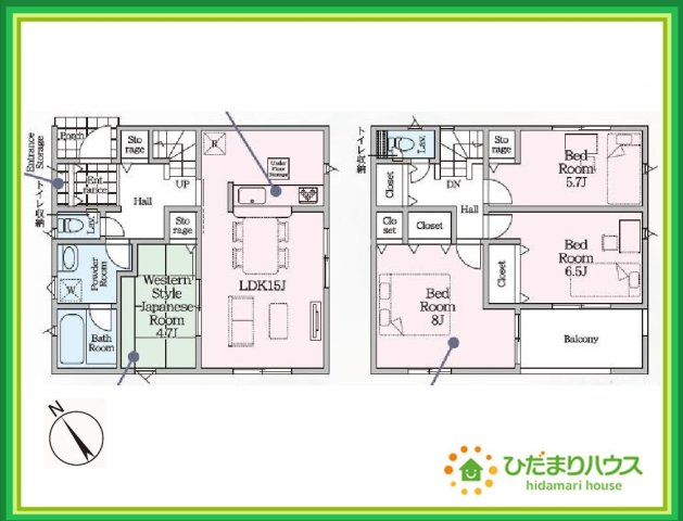 日立市小木津町第6　新築戸建　1号棟の間取り|一人部屋が実現できる４LDK間取りです。将来お子様の一人部屋をお考えの方にオススメな物件です(*^^*)