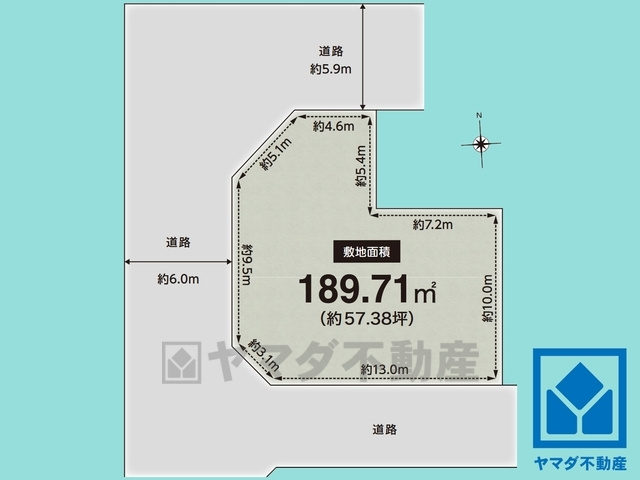 西宮市名塩赤坂の土地図