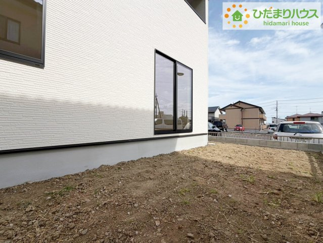 日立市小木津町第6　新築戸建　2号棟の庭|お庭付きのため、家庭菜園やガーデニングなども楽しめます♪
