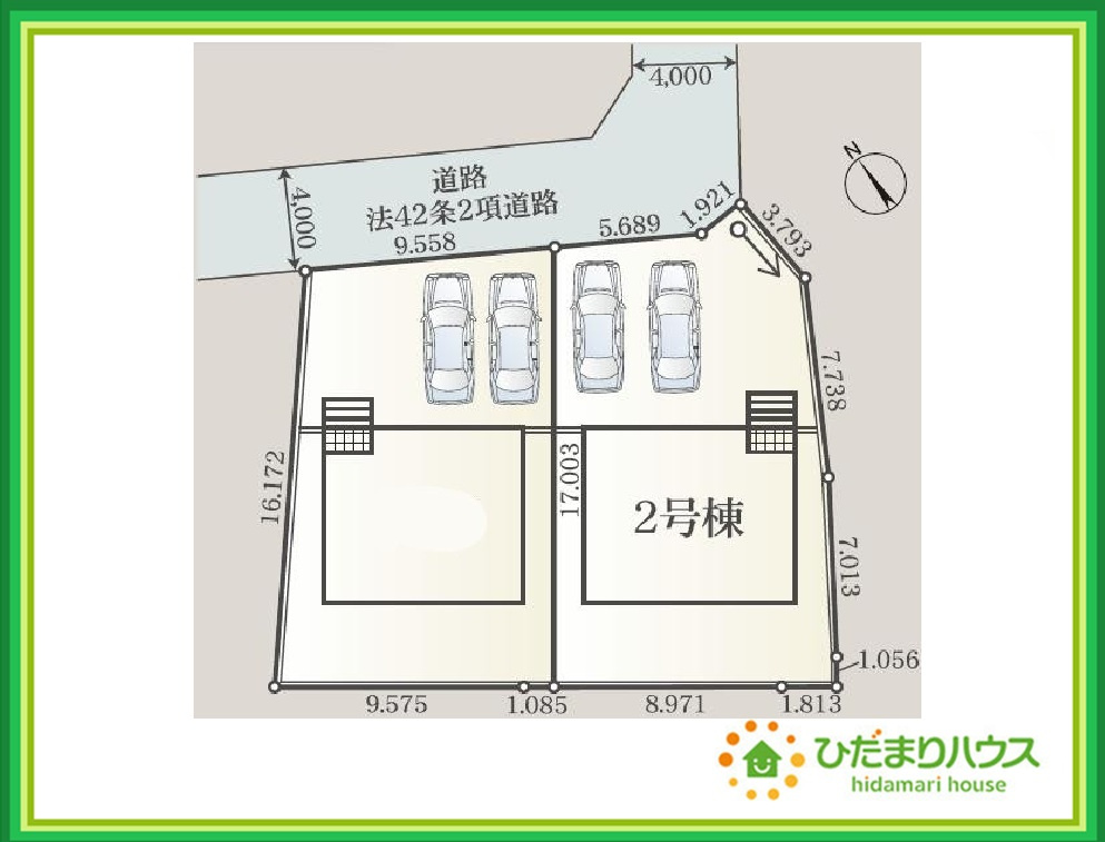 日立市小木津町第6　新築戸建　2号棟の区画図|ショッピング施設が充実した利便性のよい立地です♪