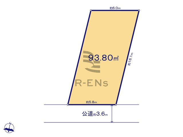 【区画図】 | 練馬区小竹町２丁目　売地　B区画 | 南面道路で陽当たりも良好♪あたたかな陽だまりにつつまれます