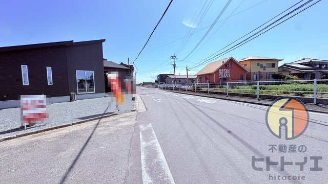 新築建売)柳川市吉原(平屋)の前面道路含む現地写真