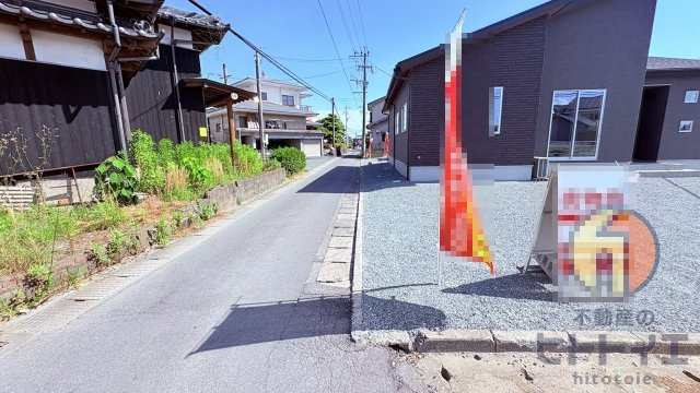 新築建売)柳川市吉原(平屋)の前面道路含む現地写真