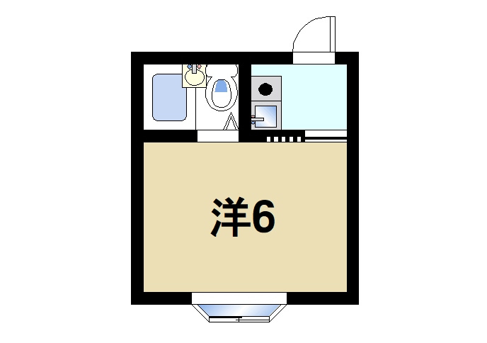 エスティライフあやめ池の間取り|単身者向けの間取りです
