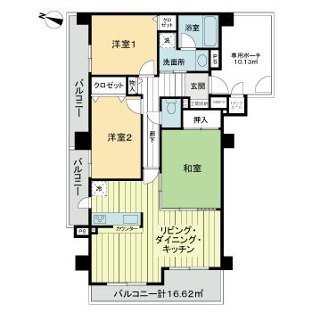 ライオンズマンション富雄の間取り