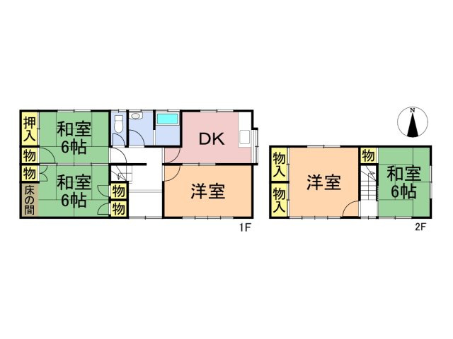 中古戸建　瑞穂市牛牧　昭和54年築の間取り