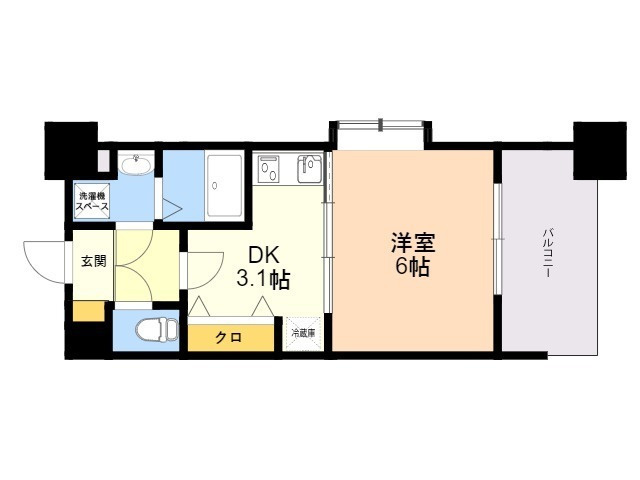 ツインズ博多S館の間取り