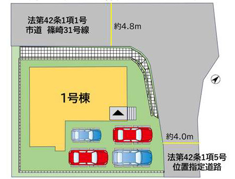 小倉北区篠崎5丁目7期の区画図