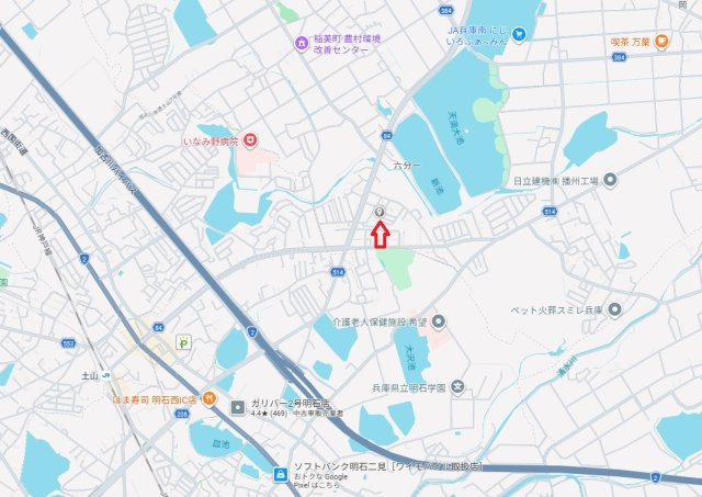 加古郡稲美町六分一第9（全2棟）1号棟の地図