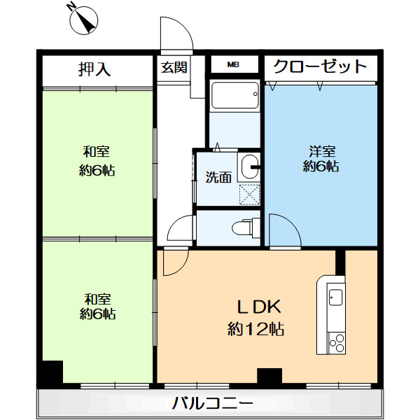 グレーヒル嵐山の間取り