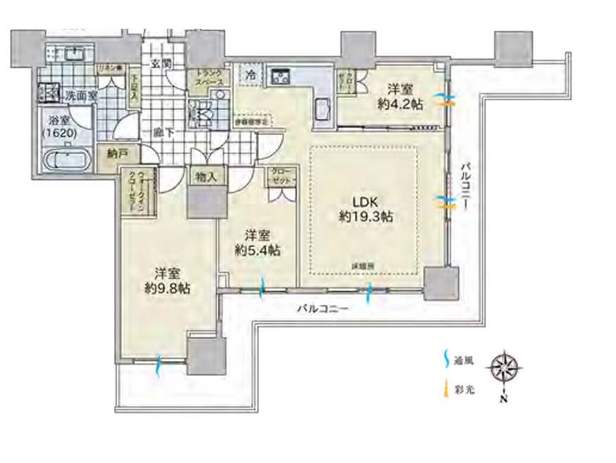 W comfort Towers EASTの間取り
