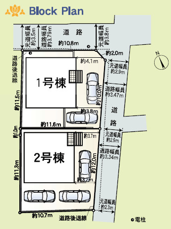 加古郡稲美町六分一第9（全2棟）2号棟の区画図|2号棟