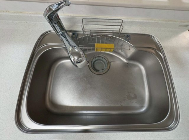 宗像市池田 中古戸建のキッチン|作業しやすいシンクです！