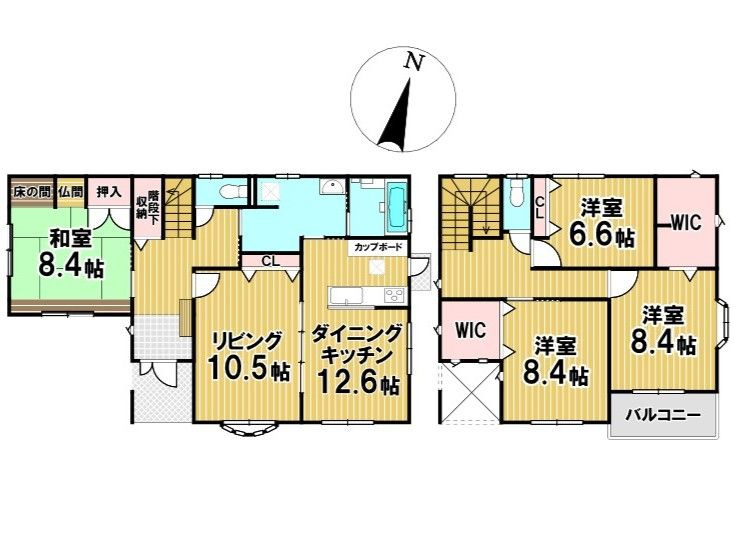 宗像市池田 中古戸建の間取り|※間取り図と現況が異なる場合には、現況を優先いたします。