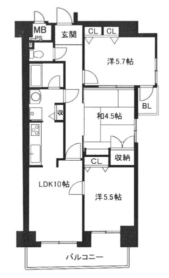 【間取り】 | ロワイヤル四条油小路