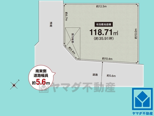西宮市一里山町　TypeAの土地図