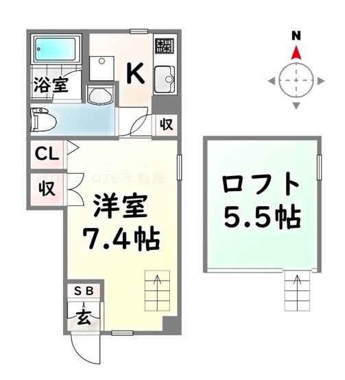 【間取り】 | SELLING TOOLEE A・B【名古屋市賃貸・都市ガス】