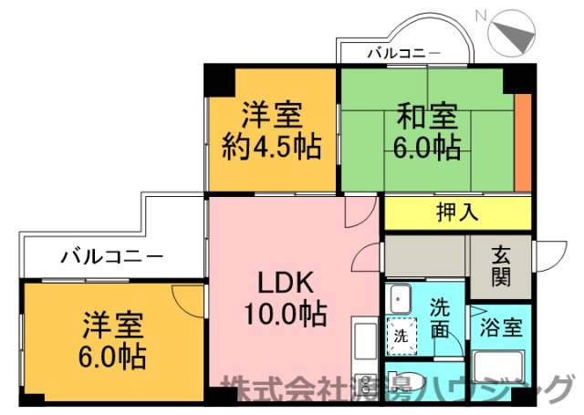 南千里ハイツの間取り