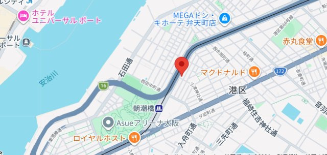 エグゼ大阪BAYの地図