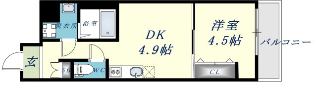 ガルデニア高井田の間取り