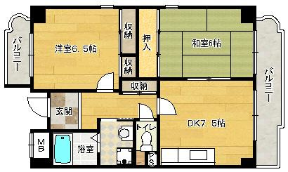 【間取り】 | 加島フラット