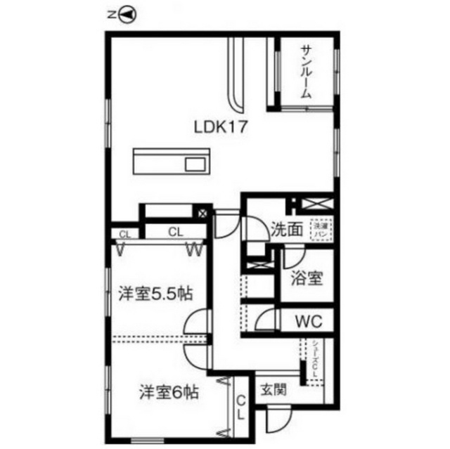メゾンシャルドネ加納２０１号室の間取り