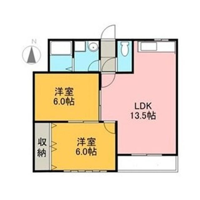 岐阜市元町２丁目の賃貸マンションの間取り