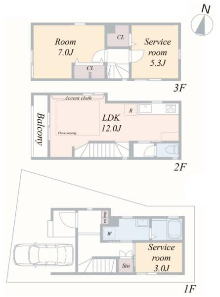 横浜市港南区上大岡西２丁目の新築一戸建の間取り|上大岡駅から平坦な道で徒歩5分の非常に便利な立地です♪
是非一度現地までお越しください！